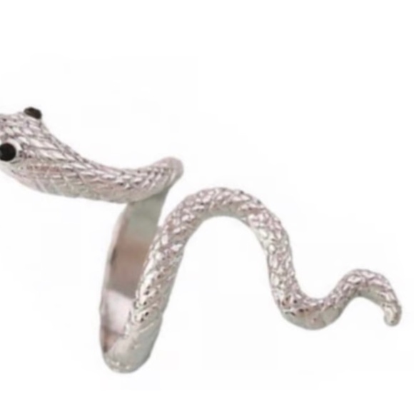 Silver Tone Adjustable Snake Ring - Picture 4 of 5